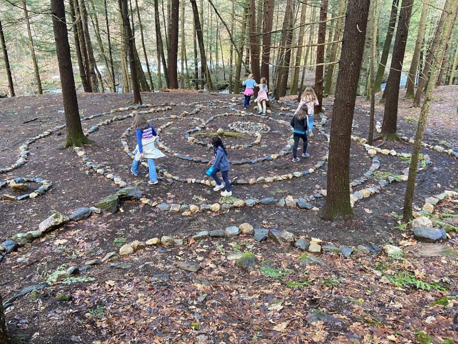 Students Take Relaxing Walk in Kurn Hattin’s Labyrinth