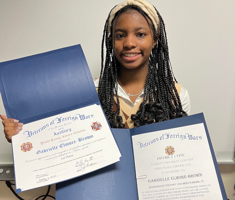 Kurn Hattin 8th Grader Wins First Place in VFW Patriots Pen Essay Contest